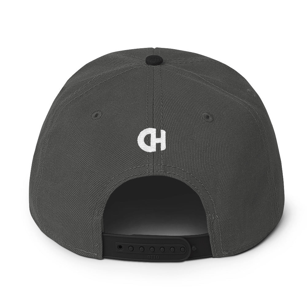 CHIC Embroidered Flat-bill Snapback Hat